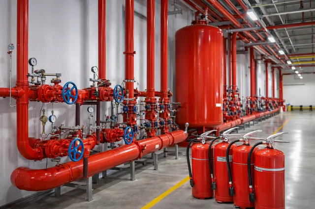 Sala pompe di un impianto antincendio