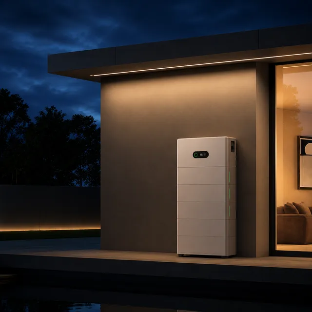 Batteria di accumulo installata all’esterno di una casa