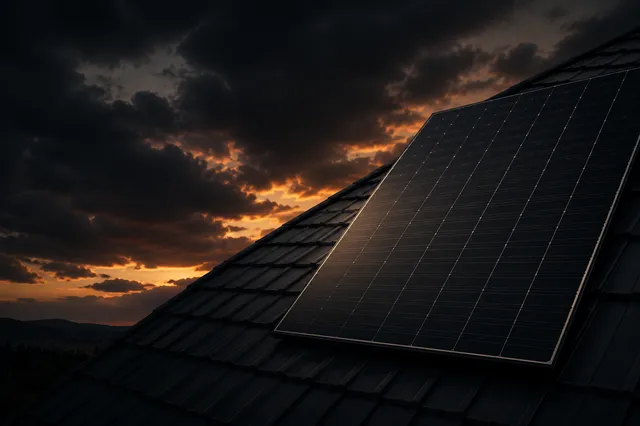 Pannelli fotovoltaici su un tetto moderno